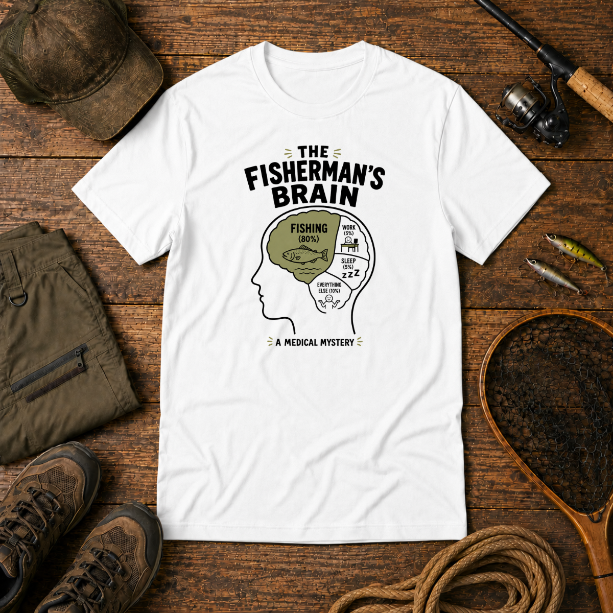 The Fisherman's Brain — The Bite Club Fishing Tee