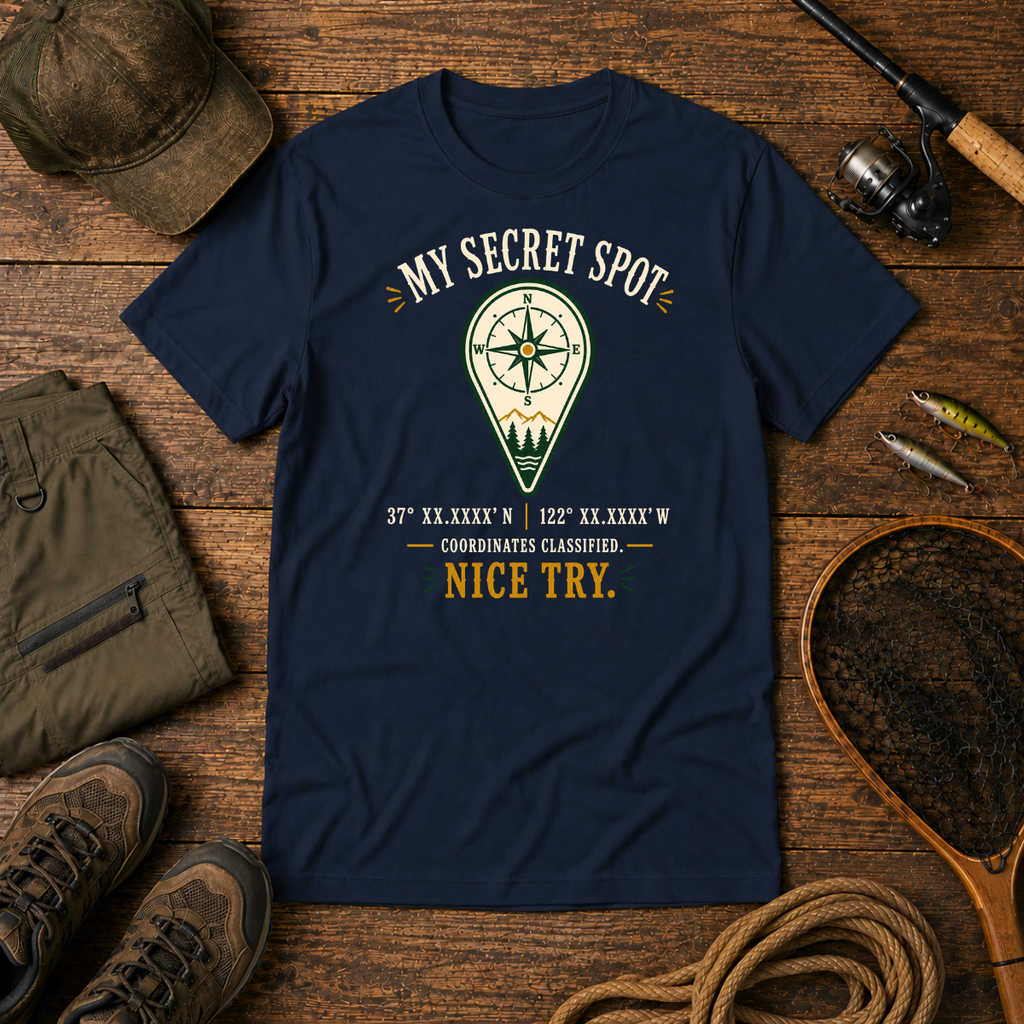 My Secret Spot Coordinates — The Bite Club Fishing Tee