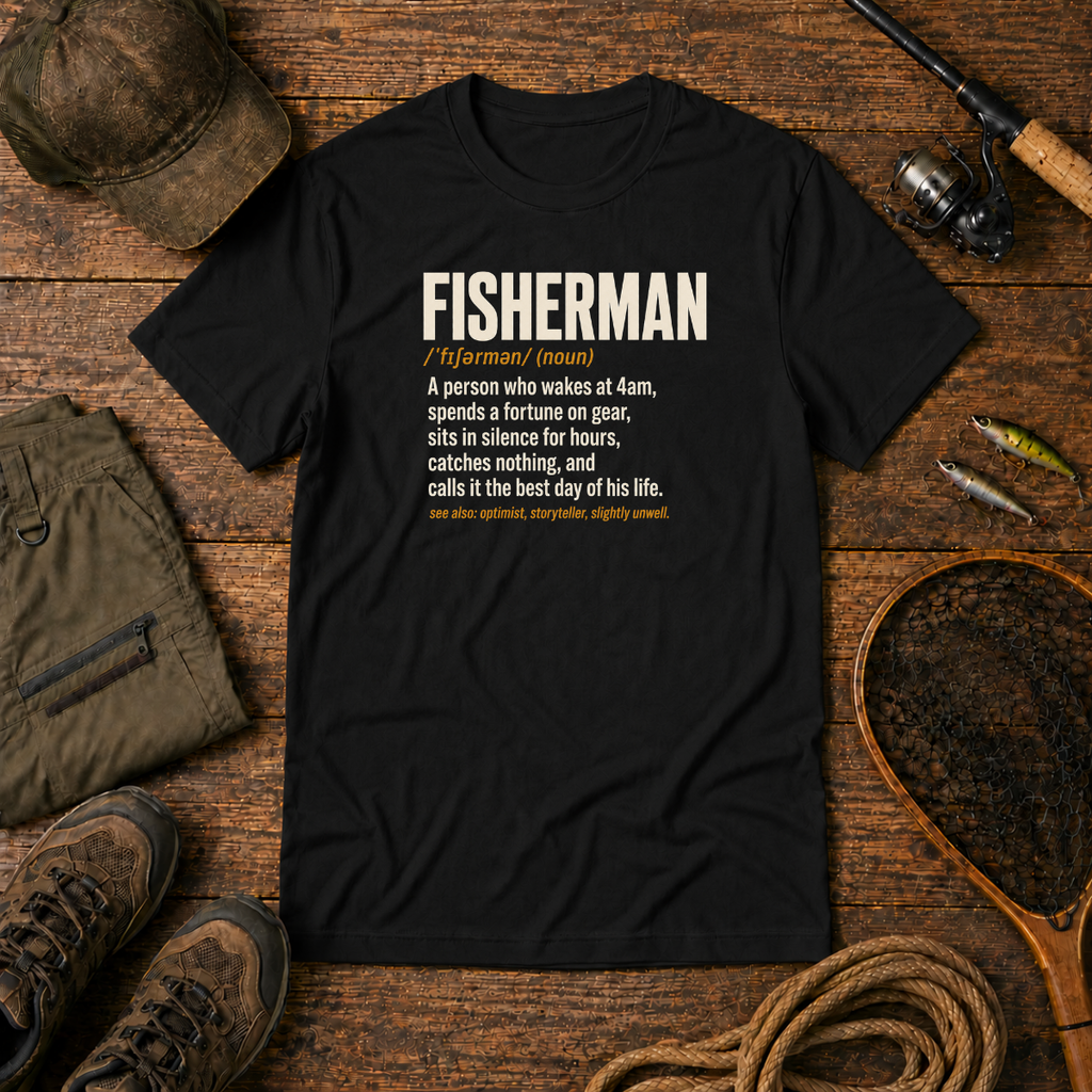 Fisherman Definition — The Bite Club Funny Fishing Tee