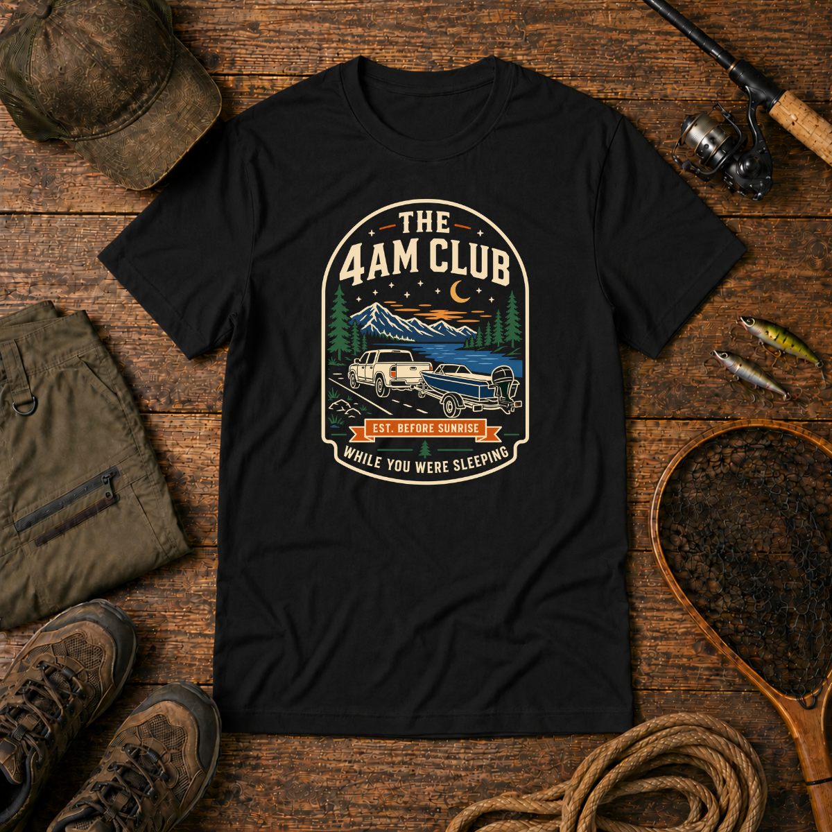The 4AM Club Badge — The Bite Club Fishing Tee
